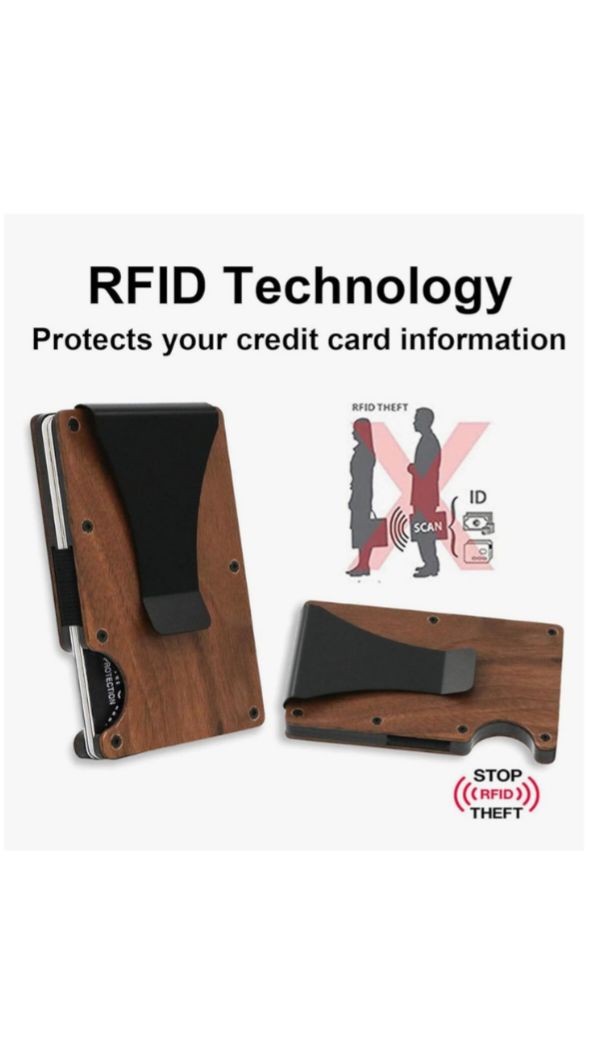 Wallet for Men, Slim Metal or wooden Wallet with Money clip Custom Desing