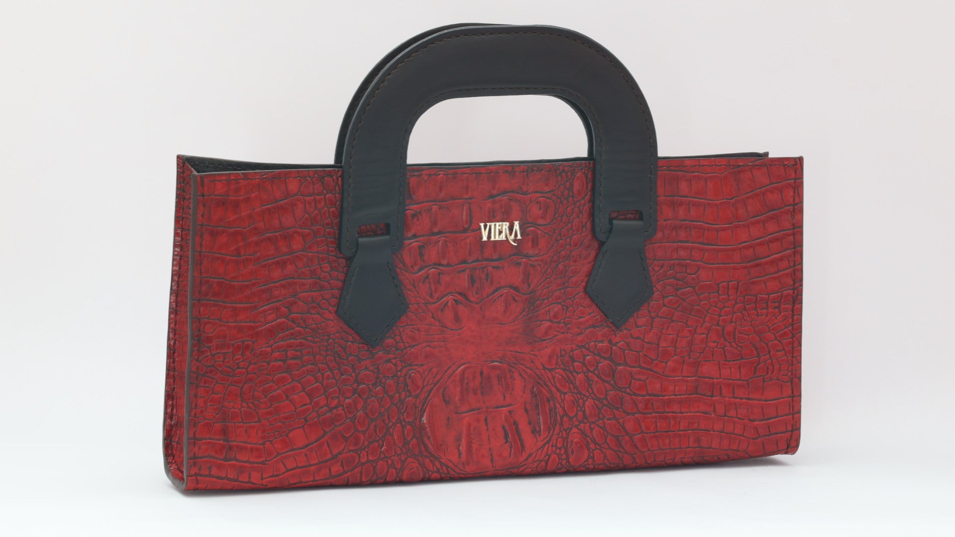 Red Crocodile Leather - Medium Tote Bag