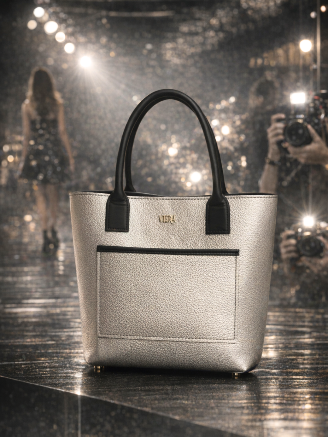 Gold Leather Sculptural Handbag crafted from high‑quality genuine leather