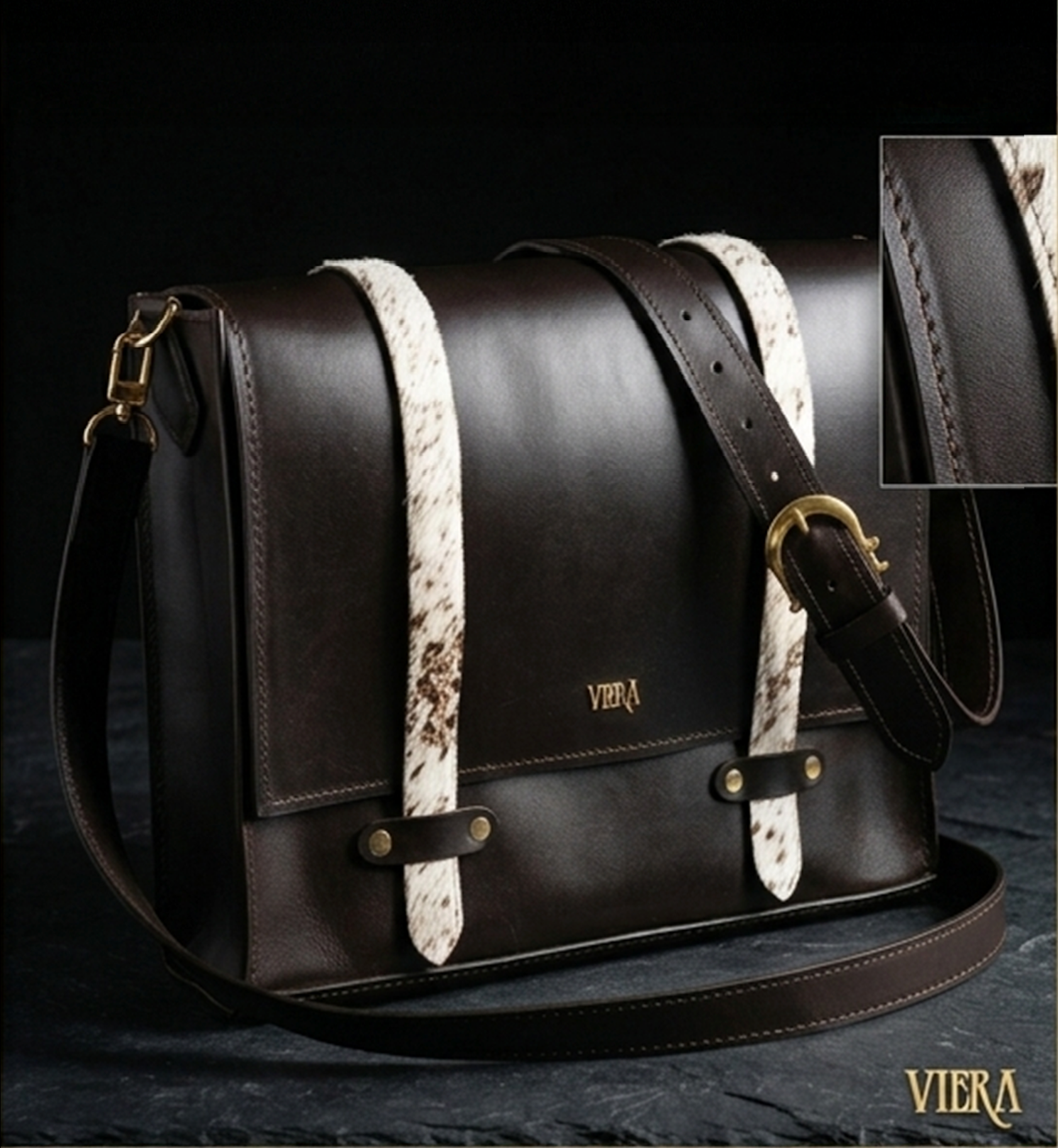 Messenger bag NYFW and Dubai Runway Edition creation handcrafted in the VIERA Private Atelie