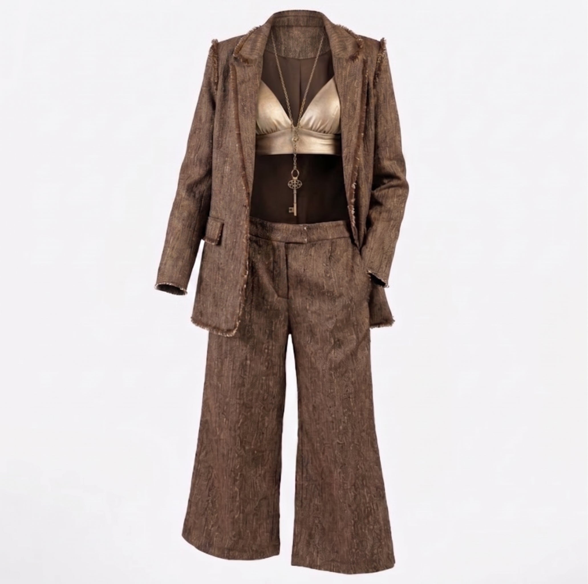 The Aurelia Raw-Silk Trouser Ensemble