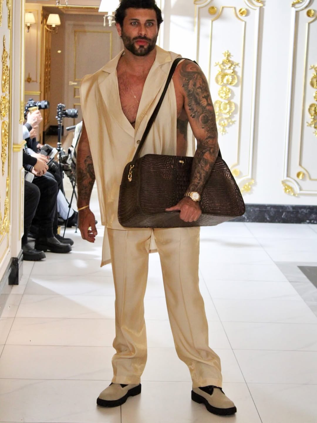 The Viera Structured Croc Holdall