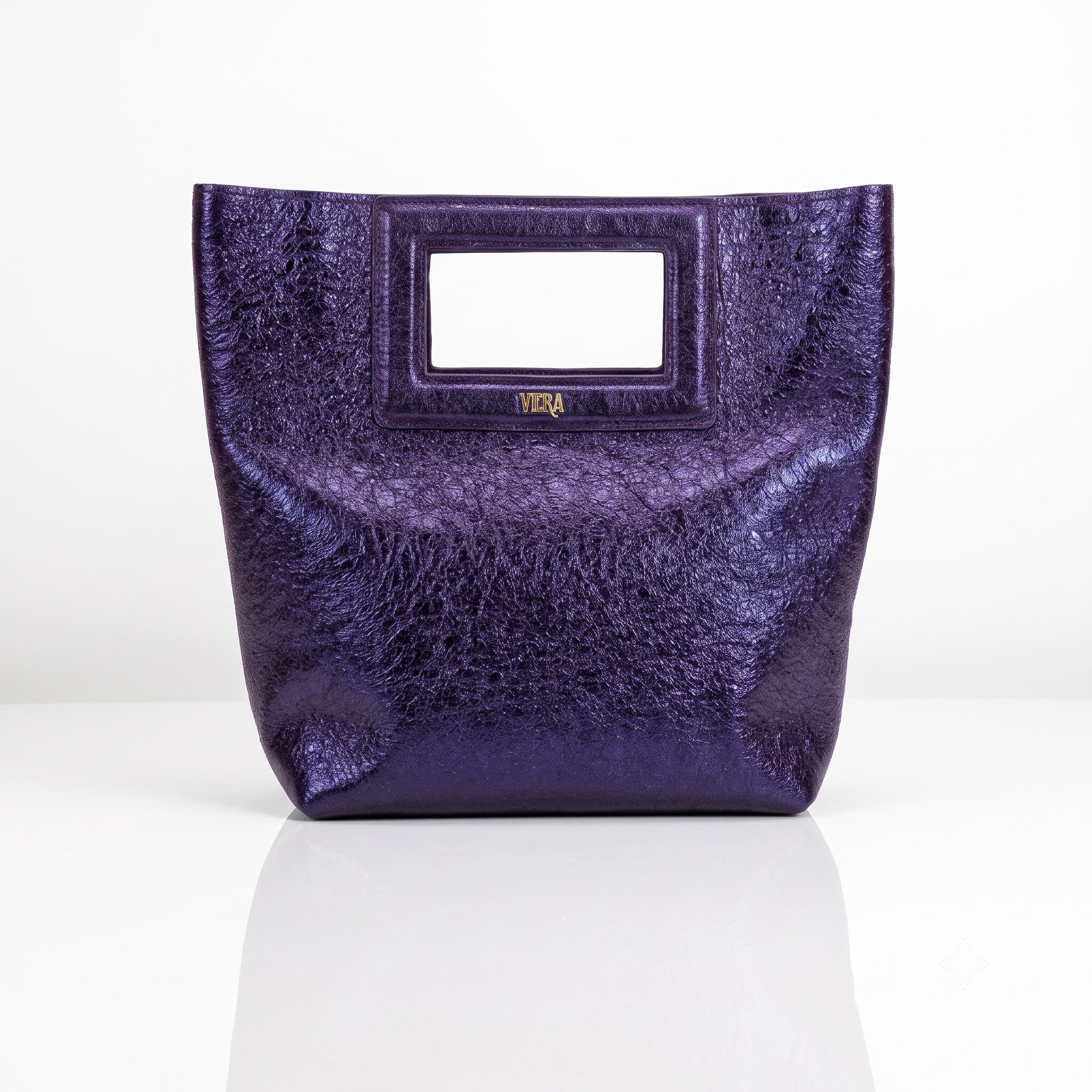 Purple Square Handle Handbag RUNWAY EDITION DUBAI and NYFW