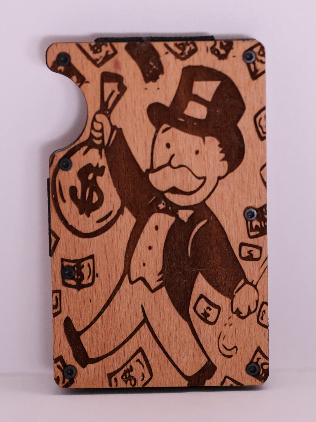 Wallet for Men, Slim Metal or wooden  Wallet with Money clip Custom Desing