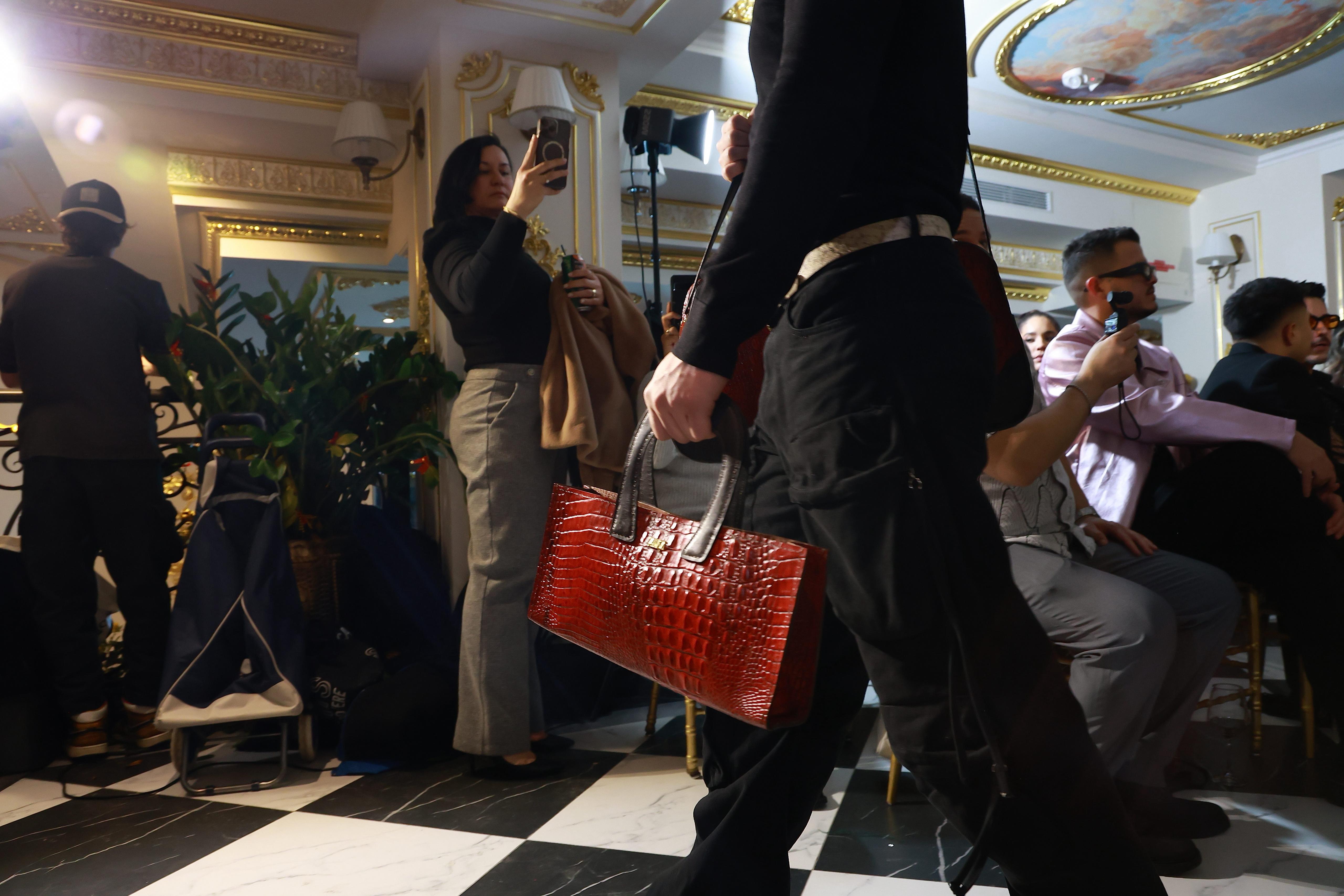 Croc Medium Tote Bag (Red) RUNWAY EDITION DUBAI AND NYFW No two pieces are ever identical.