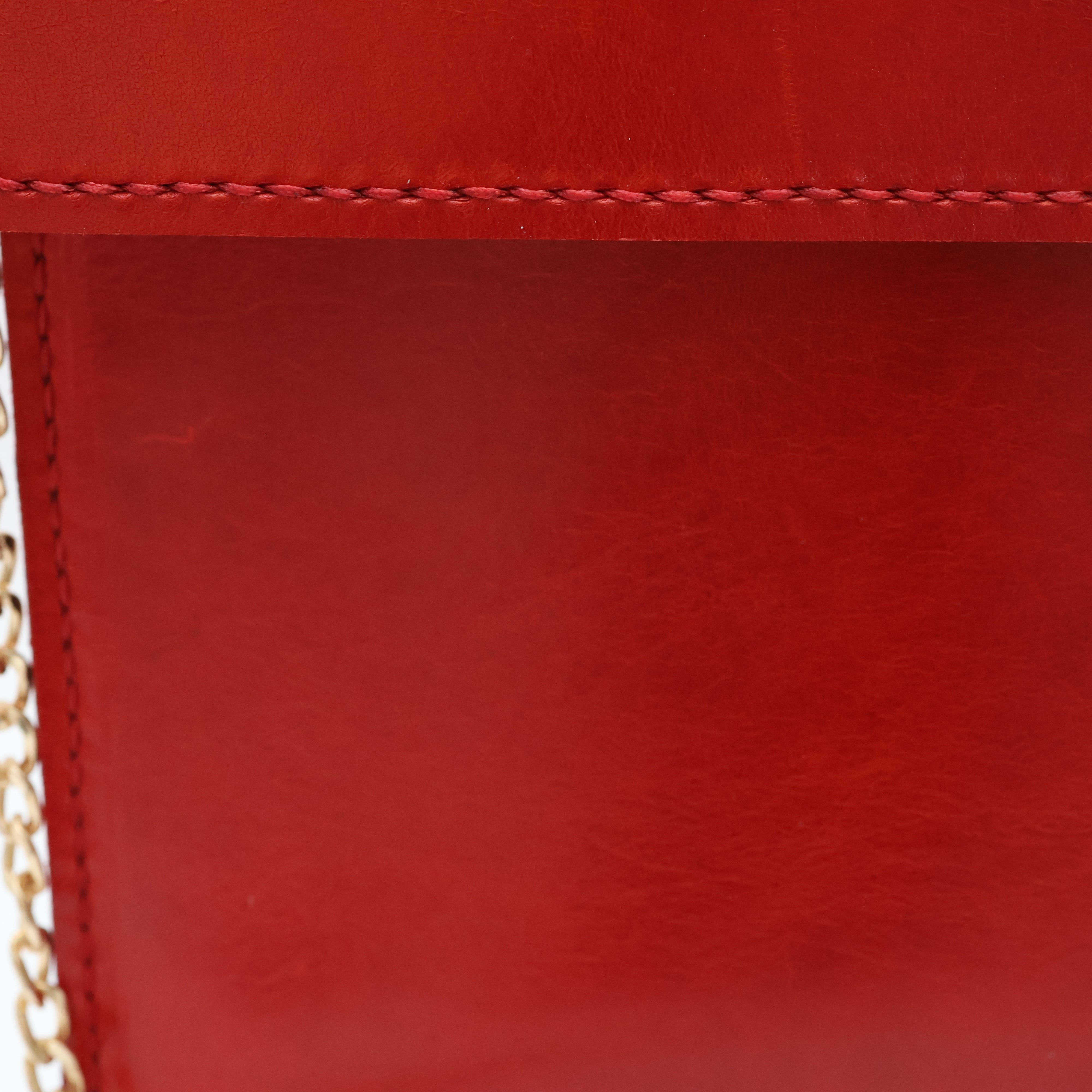 Luxe Red Leather Handbag