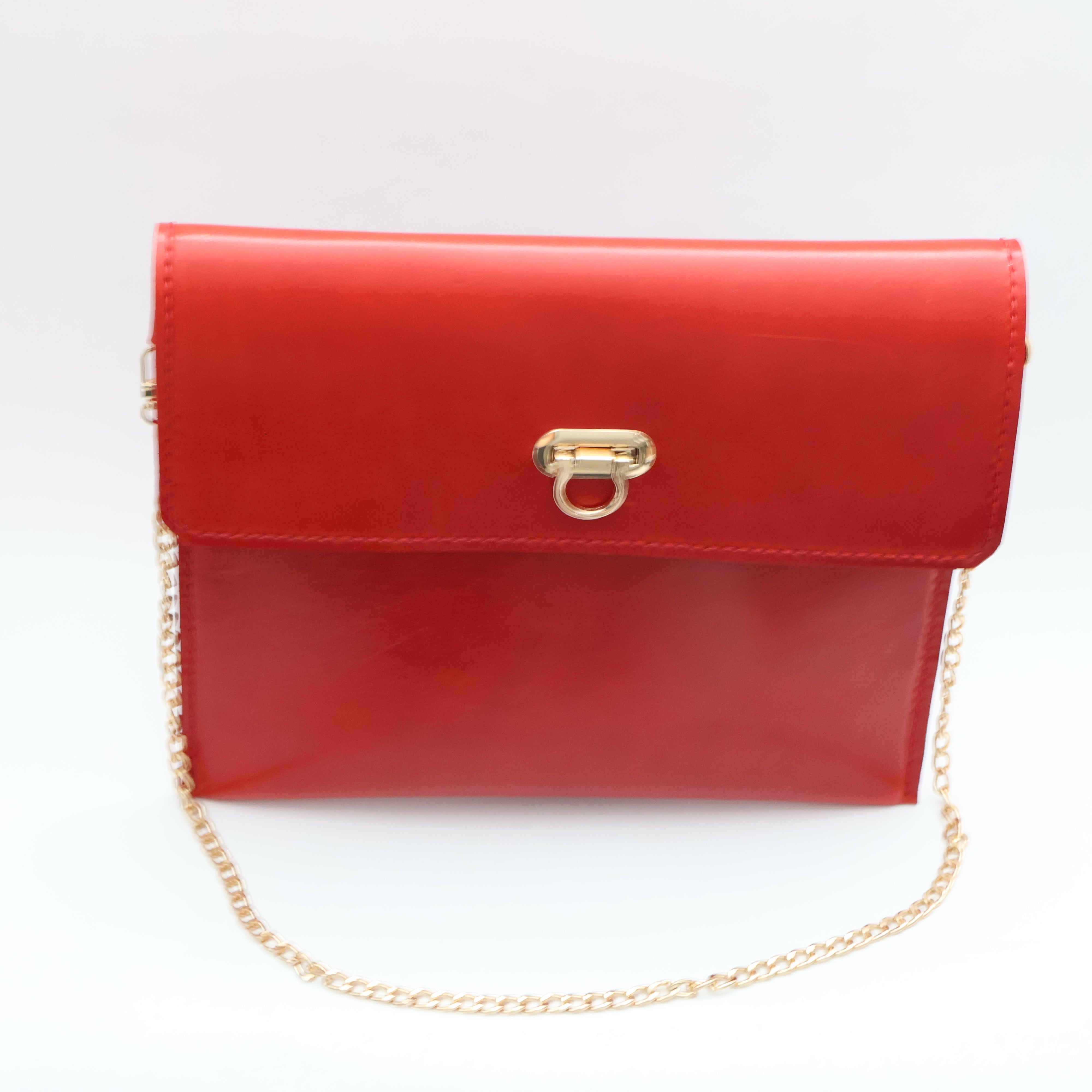 Luxe Red Leather Handbag