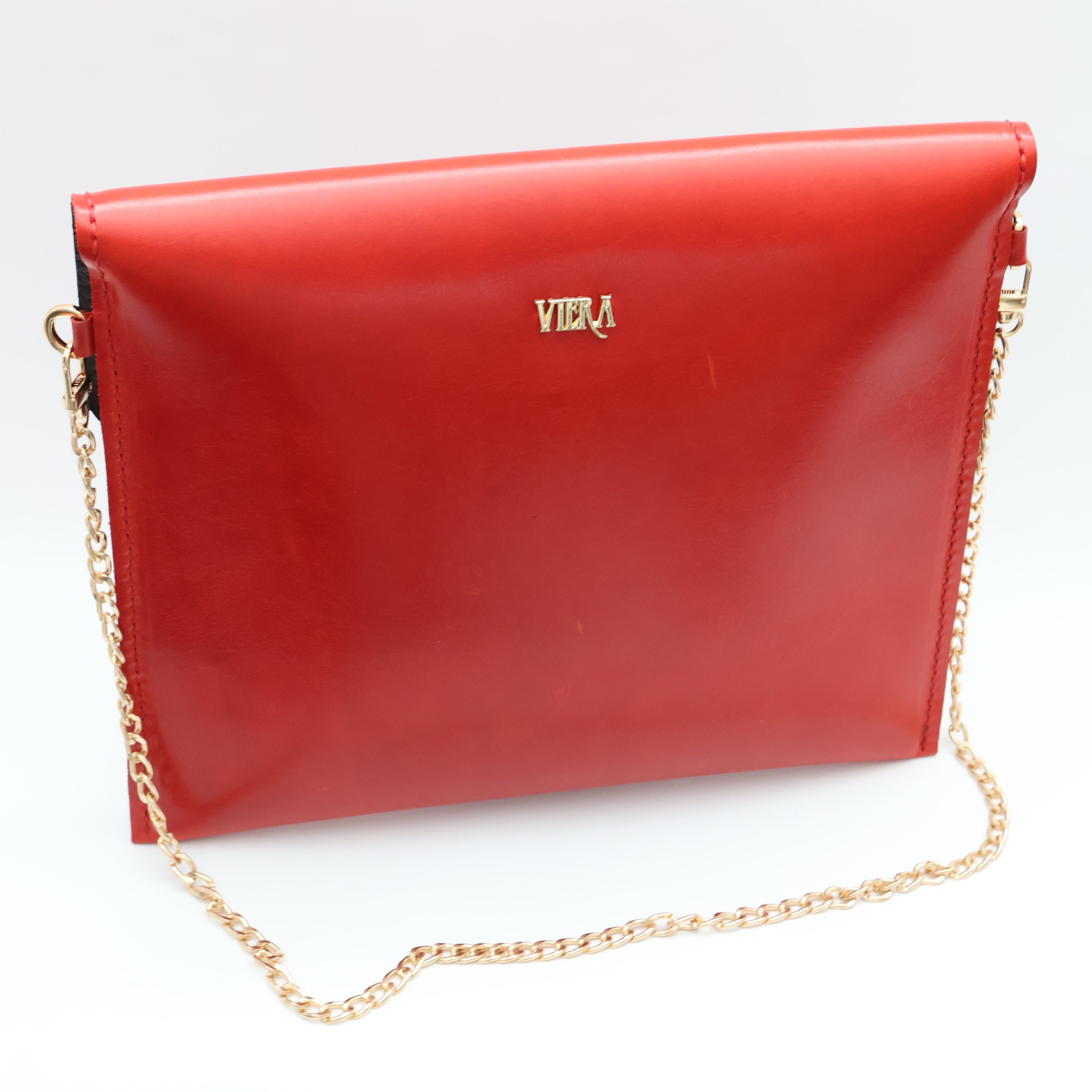 Luxe Red Leather Handbag