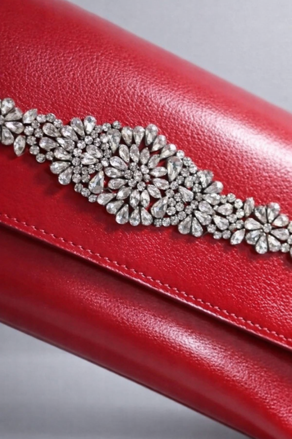 The Viera Crimson Statement Clutch